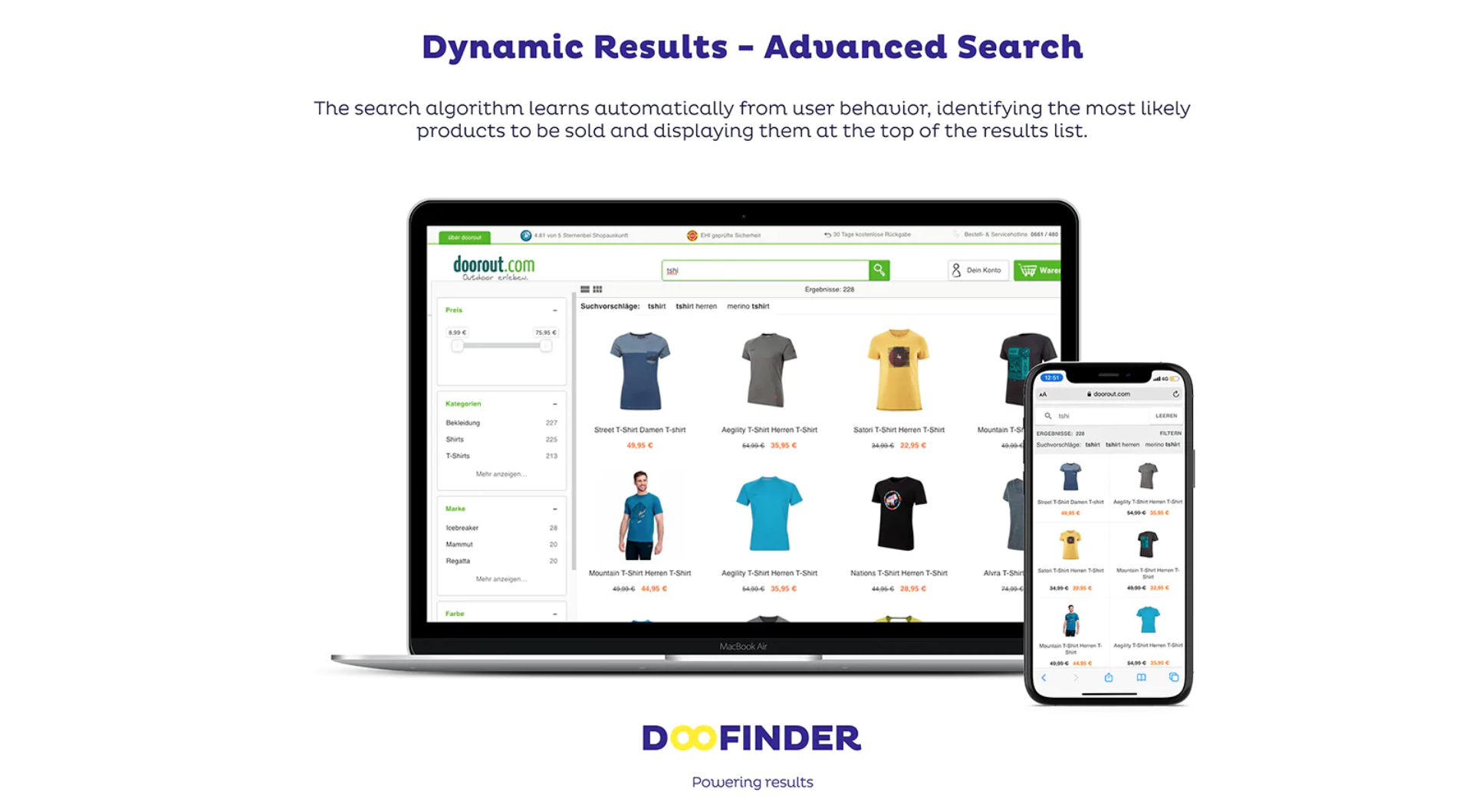 Product Search Bar & Filter by Doofinder