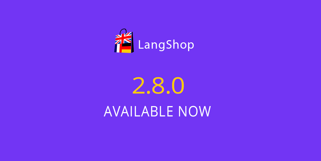 LangShop Update: v.2.8.0