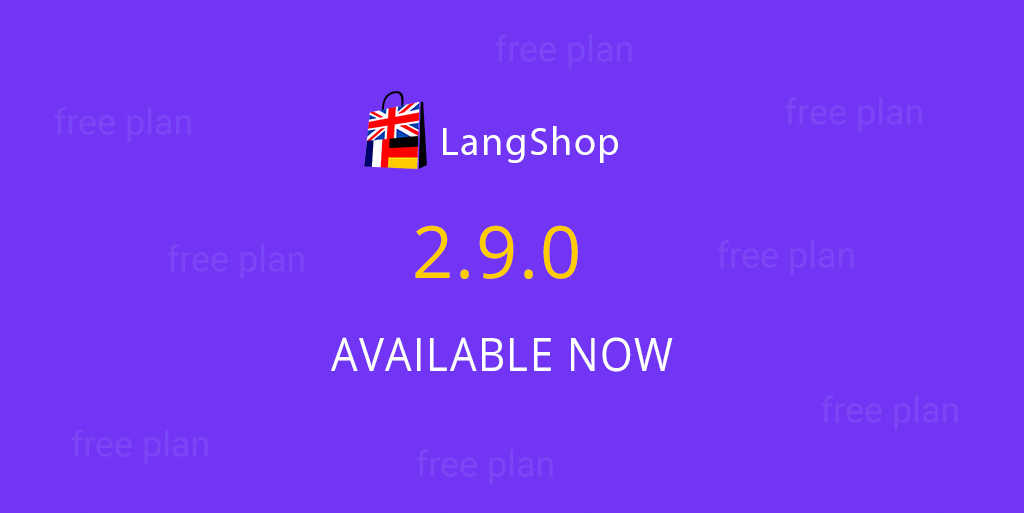 LangShop Major Update: Free Plan! LangShop Major Update: Free Plan!