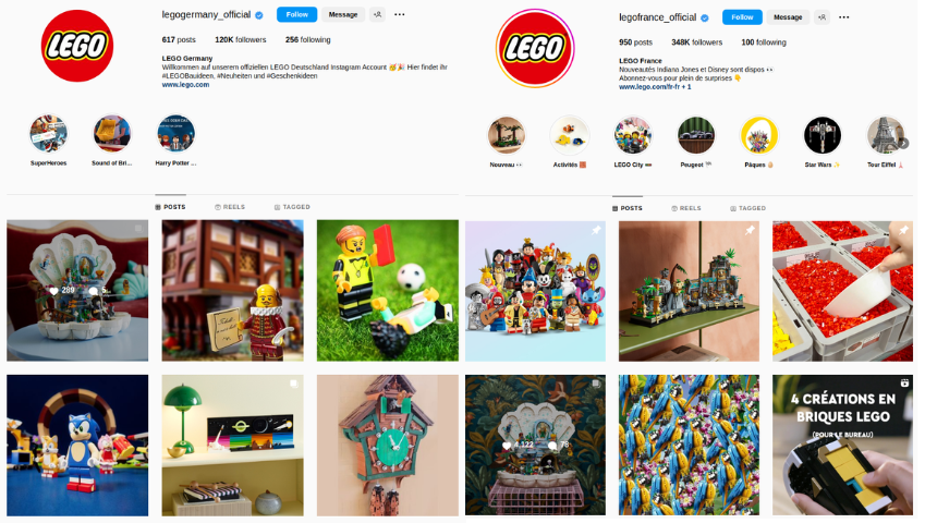 lego social media localization example