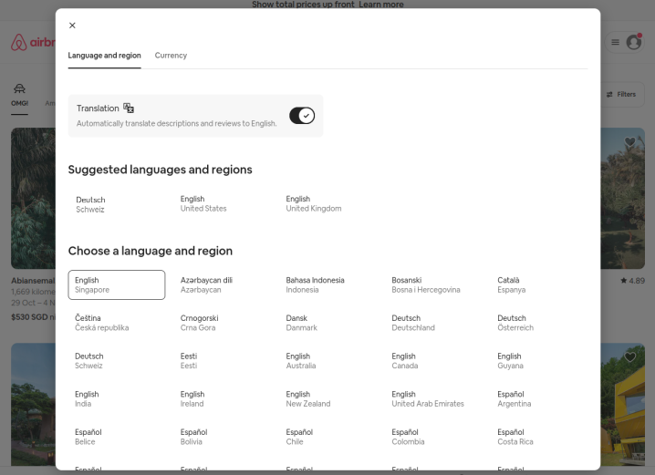 Store content localization - language version of the store