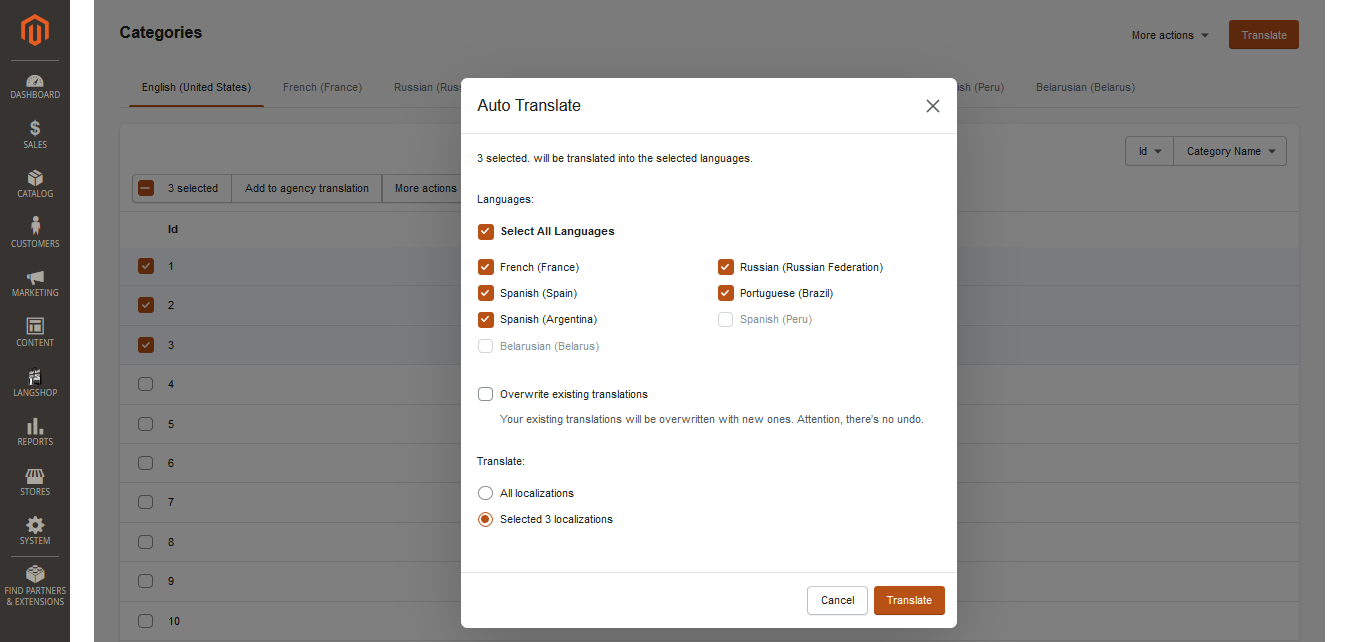 translate product categories magento 2